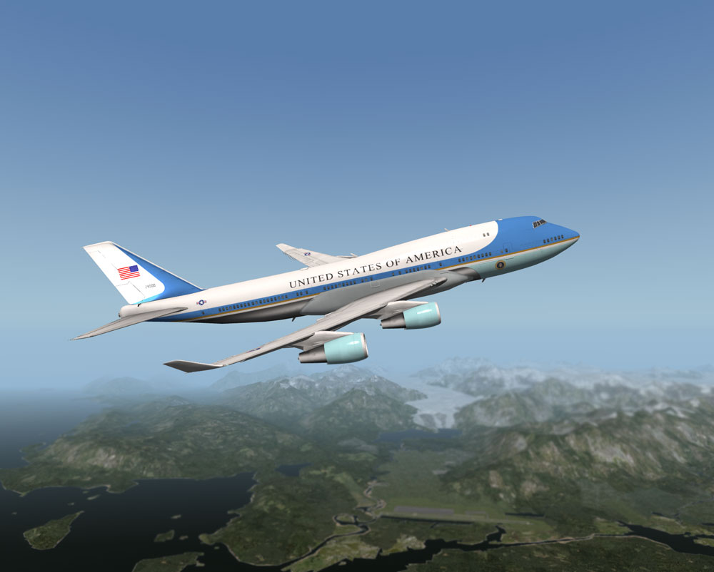 Default XP10 B747 Air Force One - Aircraft Skins - Liveries - X
