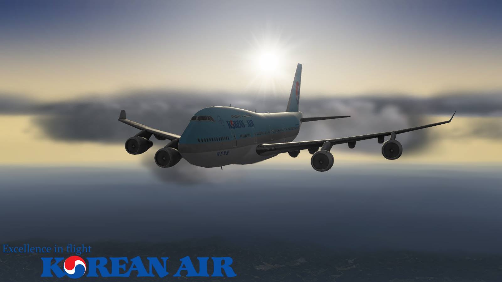 Korean Air for Javier Rollon's 747-400 - Default X-Plane Aircraft