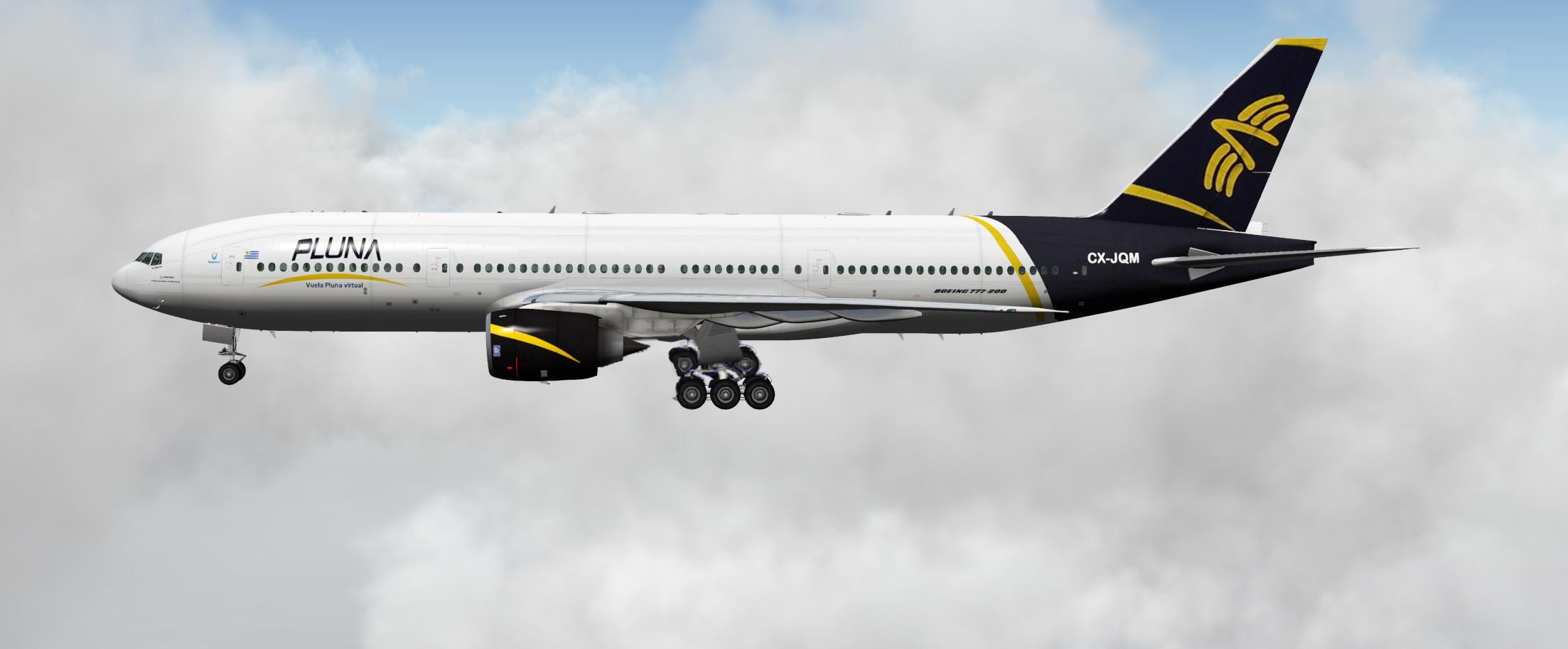 PLUNA – Boeing777-200 - Civilian Fixed-Wing Heavy Metal 1946 and