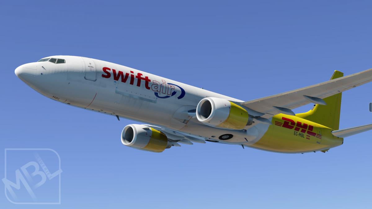 Swiftair (DHL) - Boeing 737-800 (Default) - XP11 - Aircraft Skins