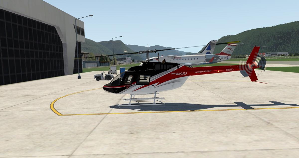Bell-206 Jet Ranger III - Black-Red-White Mix - Aircraft Skins ...