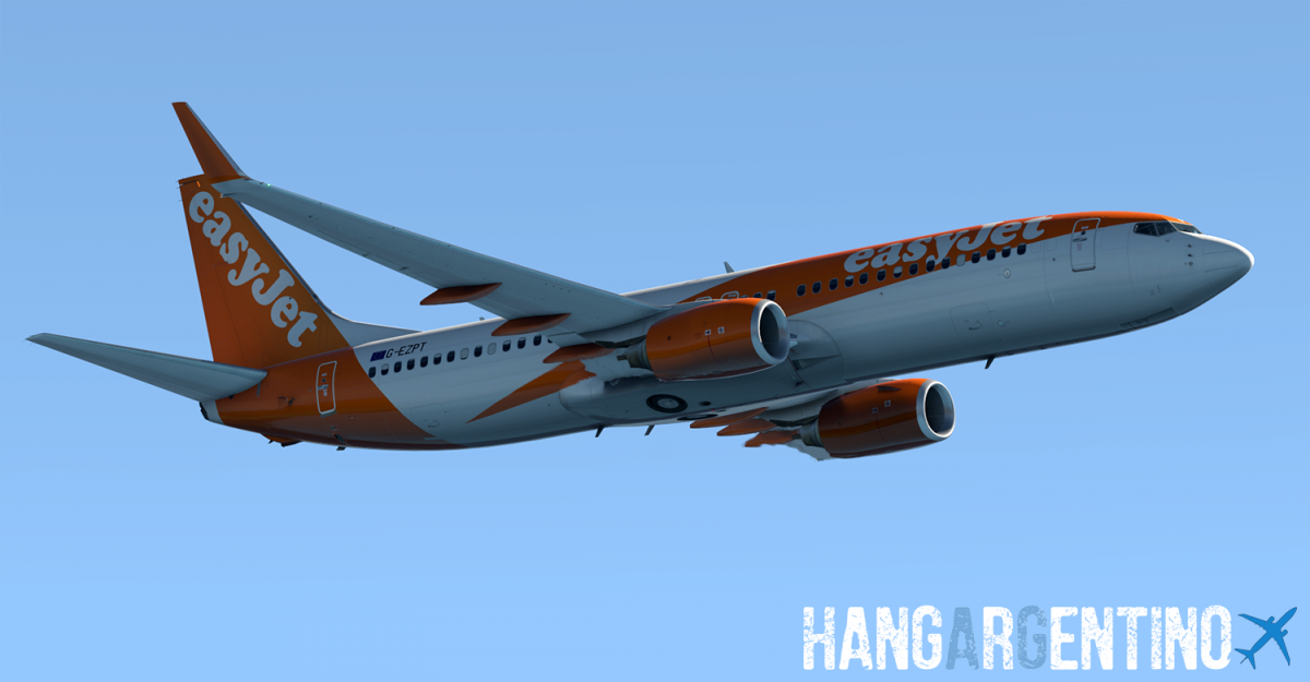 easyJet 'G-EZPT' [Default / Zibo Boeing 737-800] with new Sky