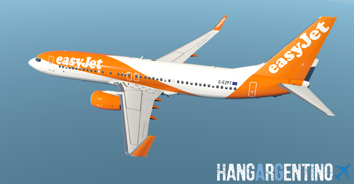 よっしー easyJet 'G-EZPT' [Default / Zibo Boeing 737-800] with new Sky