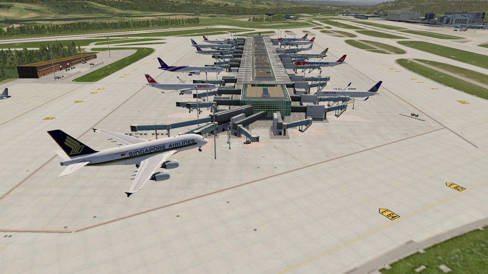 Aerosoft Zurich LSZH Ground Routes World Traffic 3 - World Traffic