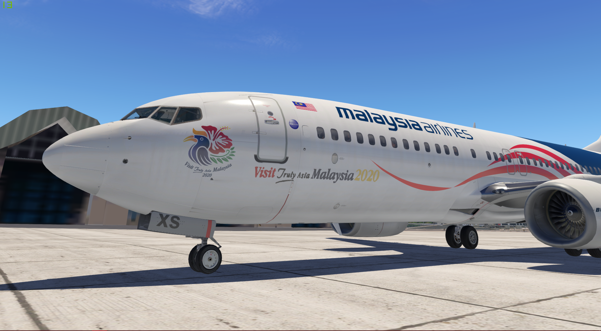 Zibo 737 Malaysia Airlines 'Visit Truly Asia Malaysia 2020