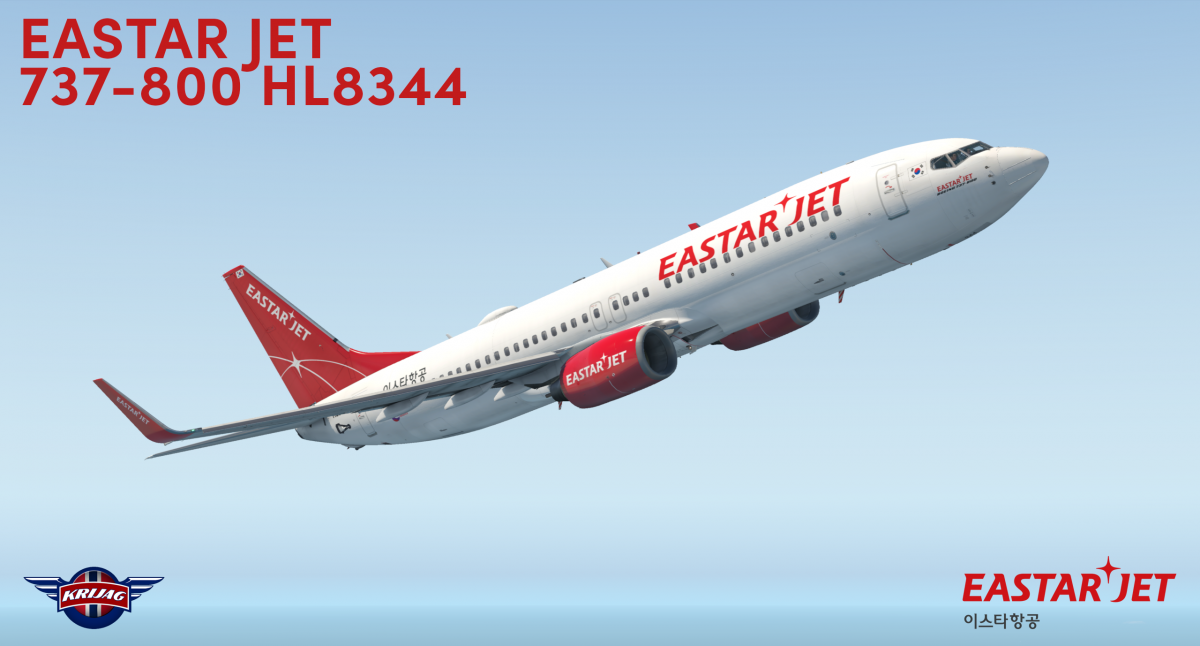 Eastar Jet - Zibo 737-800 - HL8344 - Aircraft Skins - Liveries - X