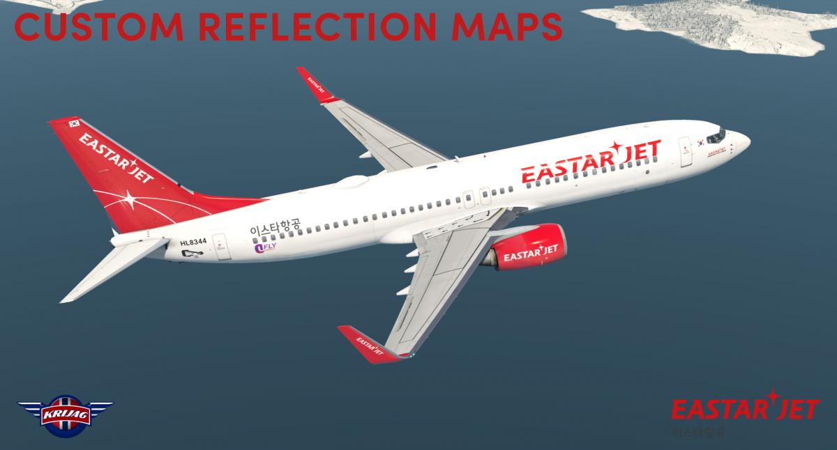 Eastar Jet - Zibo 737-800 - HL8344 - Aircraft Skins - Liveries - X