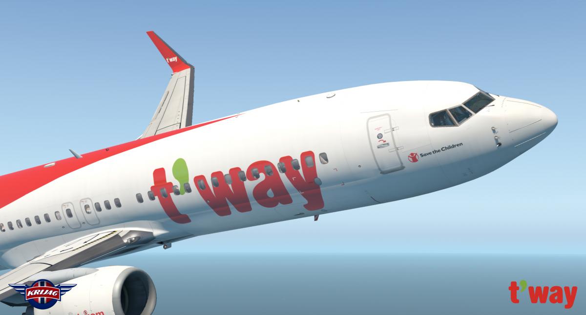 T'Way Air - 'Happy Birthday Sehun' Livery - Zibo 737-800 - HL8235