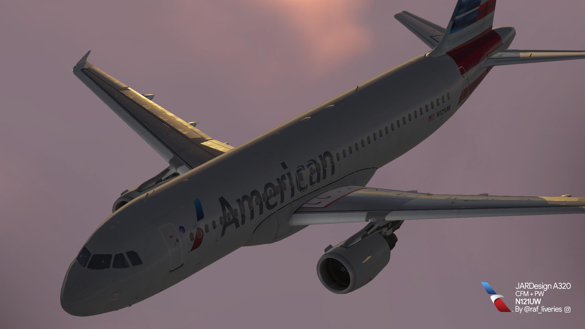 JARDesign A320 American Airlines CFM + PW N121UW by Raf_liveries