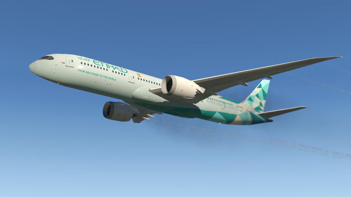 Etihad Greenliner livery for Boeing 787-9 Version 0.5 Beta