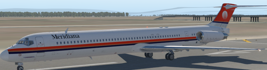 Meridiana and Alisarda Laminar MD80 - Aircraft Skins - Liveries - X, representing the concept of integration and compatibility in WSL Windows Linux