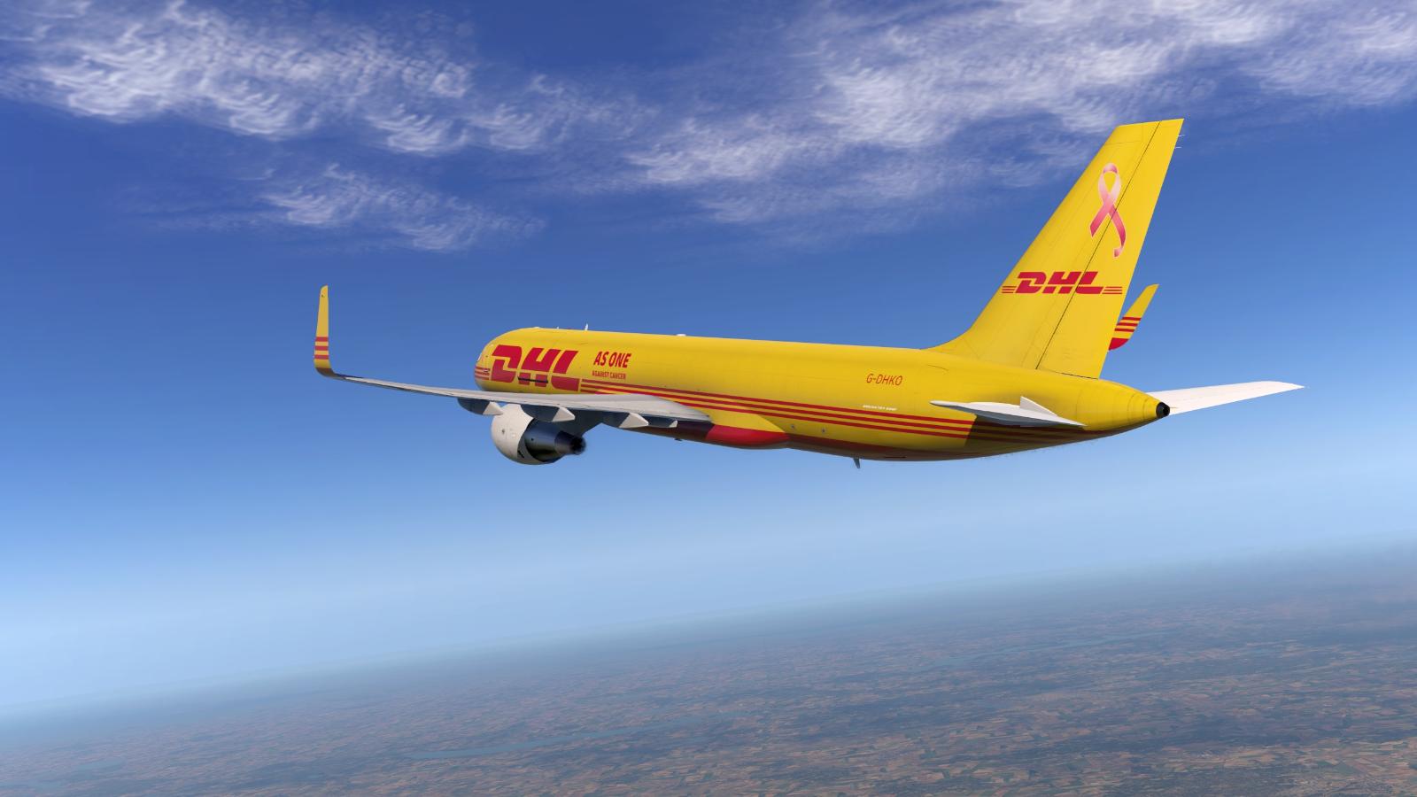 FlightFactor B757-200F DHL (As One Against Breast Cancer) Livery