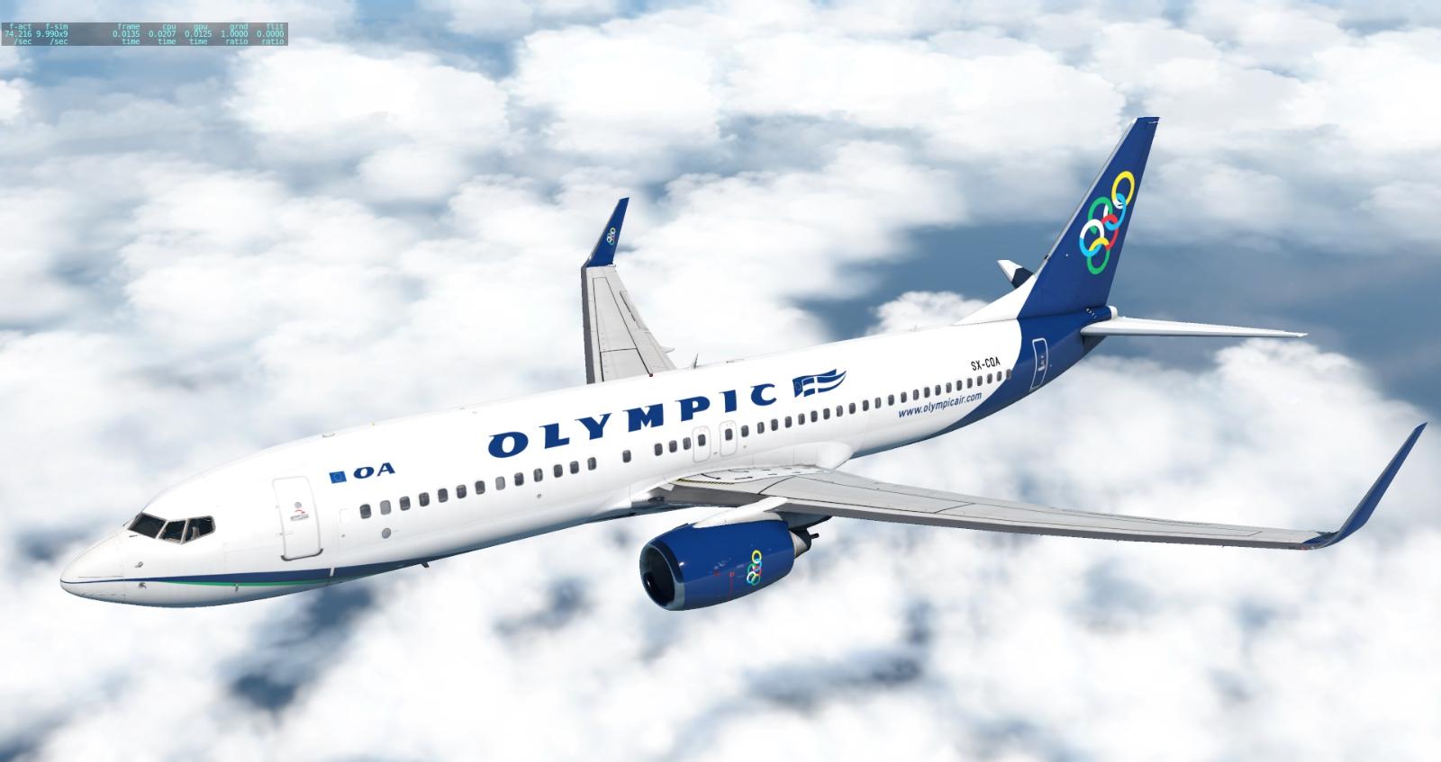 Olympic Air / Zibo 737-800 Repaint - Aircraft Skins - Liveries - X