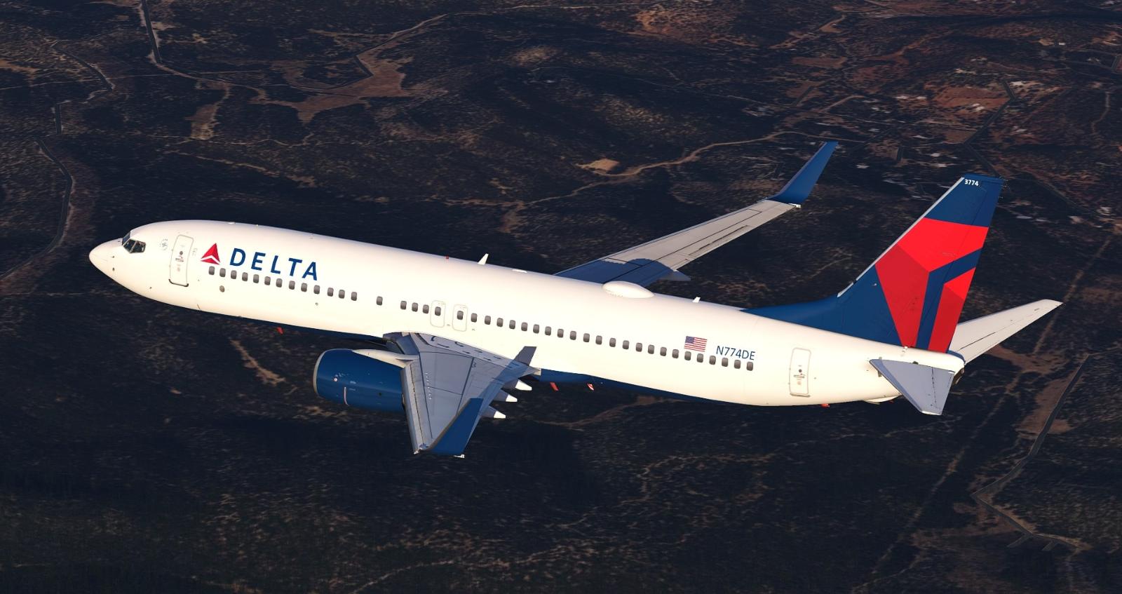 Delta Air Lines (N774DE) - Zibo 737-800 - Aircraft Skins