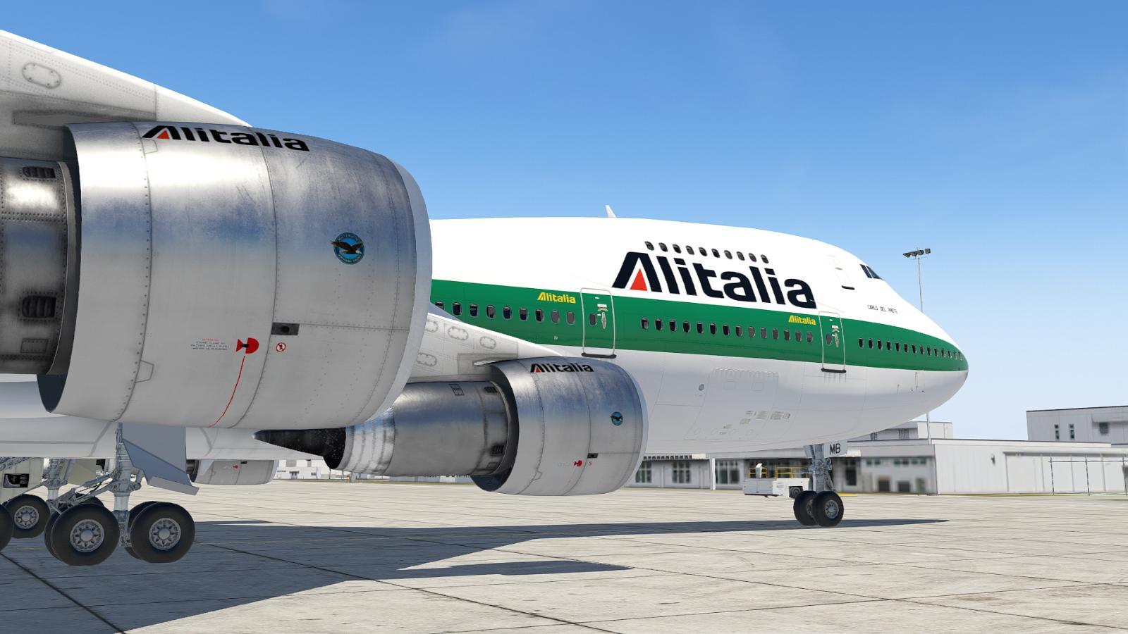 Avion Miniature Alitalia Boeing 747 Jumbo Jet - ALES - Modèle Rare, Fonctionnel (lumières HS)