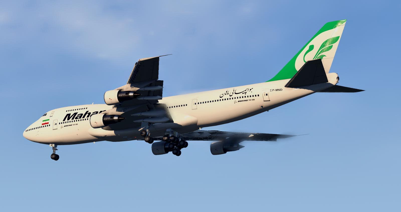 Mahan Air EP-MND (Clean and dirty version) / Felis 747-200 Classic