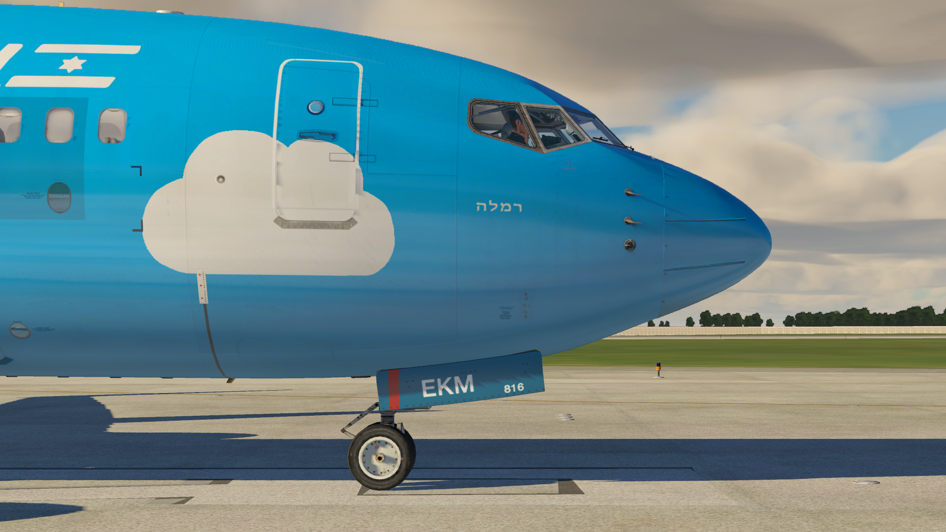 El Al Israel Airlines 737-800 4X-EKM Livery - Zibo 737 - X-Plane