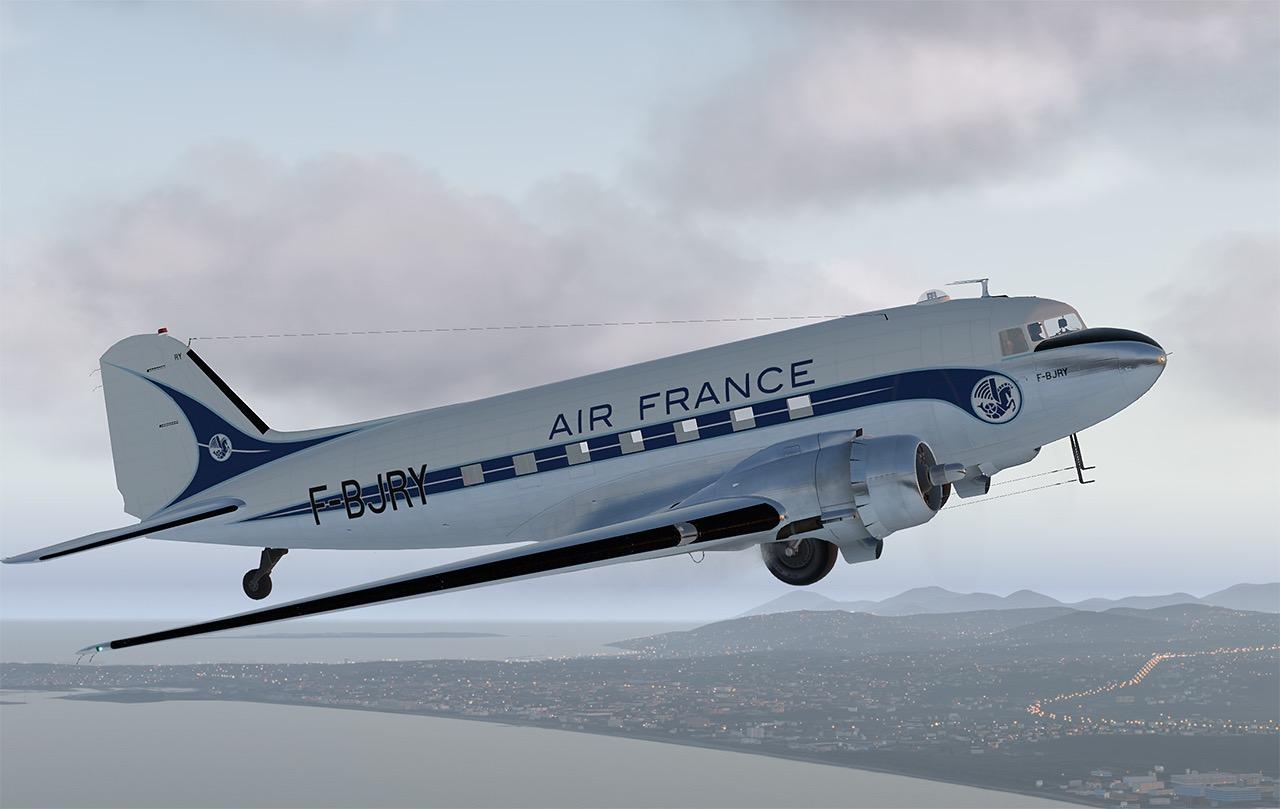 AWXDC3 Air France F-BJRY paint for the Aeroworx C-47 Dakota