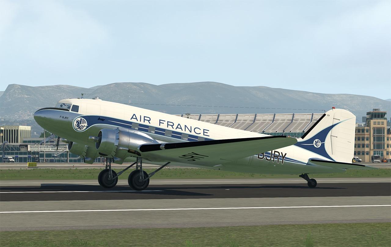 AWXDC3 Air France F-BJRY paint for the Aeroworx C-47 Dakota