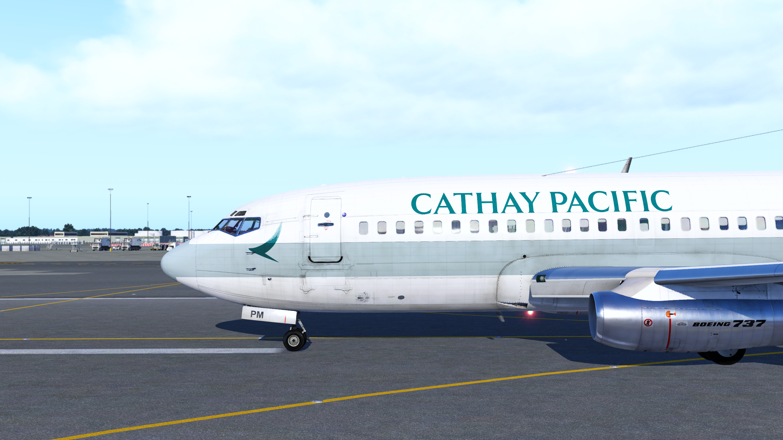 Cathay Pacific B-KPM FlyJSim 737 (fictional livery) - 732 TwinJet