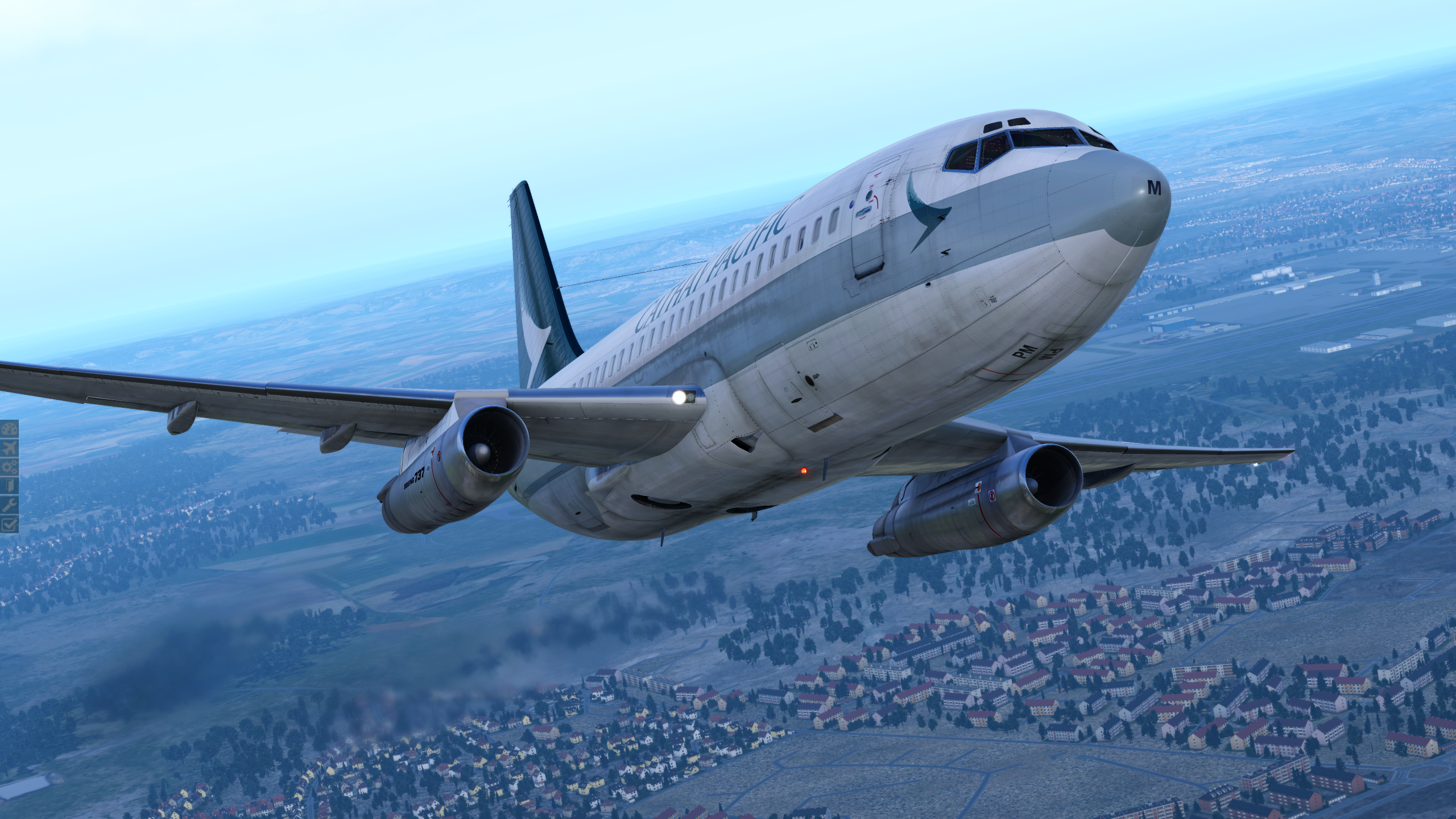 Cathay Pacific B-KPM FlyJSim 737 (fictional livery) - 732 TwinJet