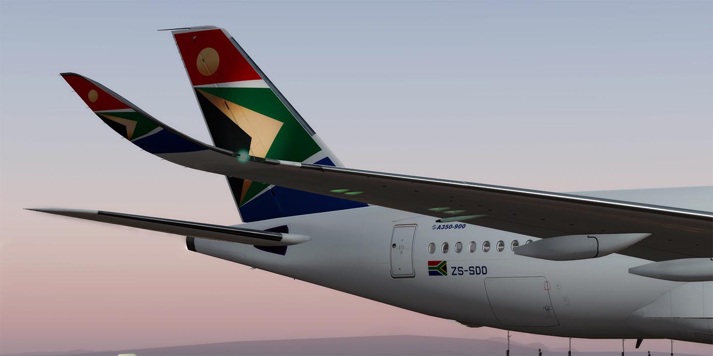 Flight Factor A350-900 South African Airways (ZS-SDD