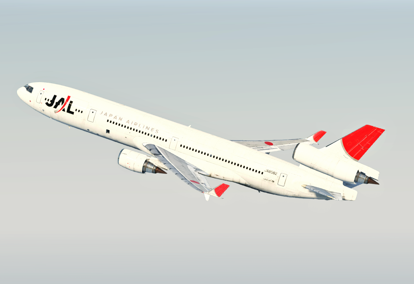 Japan Airlines MD-11 JA8582 Arc Sun - Rotate MD-11 (Circa 2004