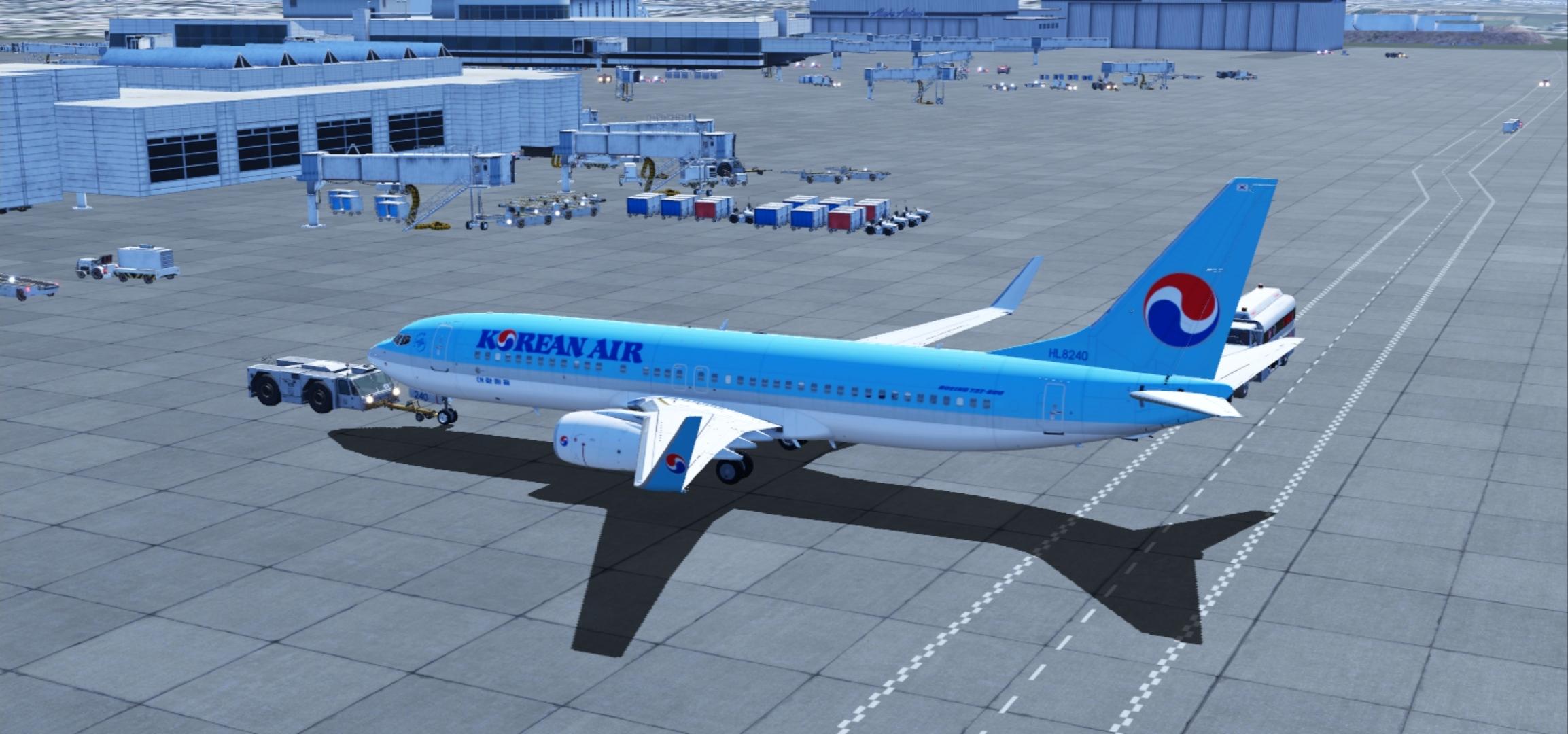 Korean Air HL8240 for Default 737-800 (X-Plane Mobile & X-Plane 11