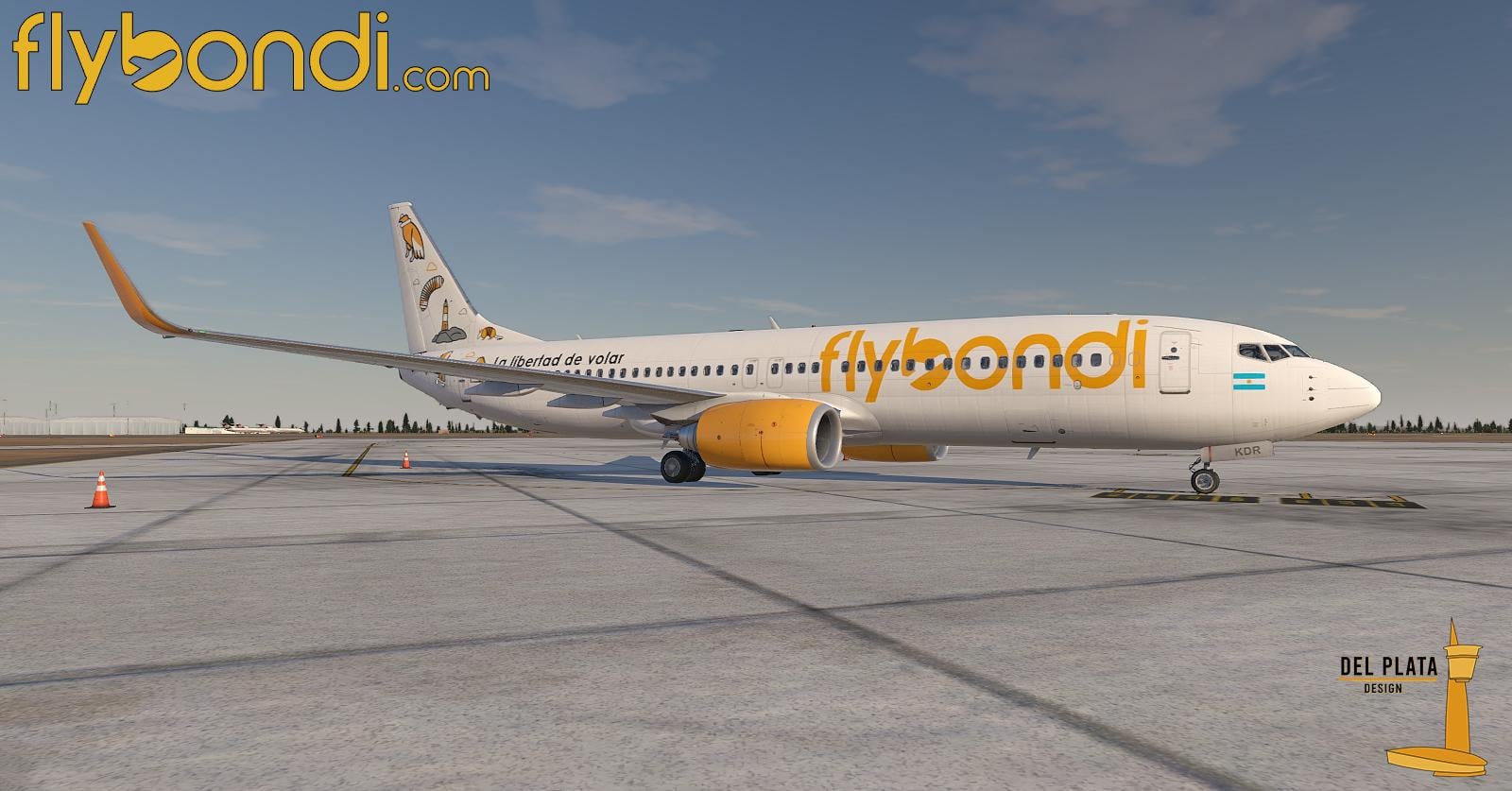 Flybondi (LV-KDR) 737-8 // LevelUp & Zibo 738 - Zibo 737 - X-Plane