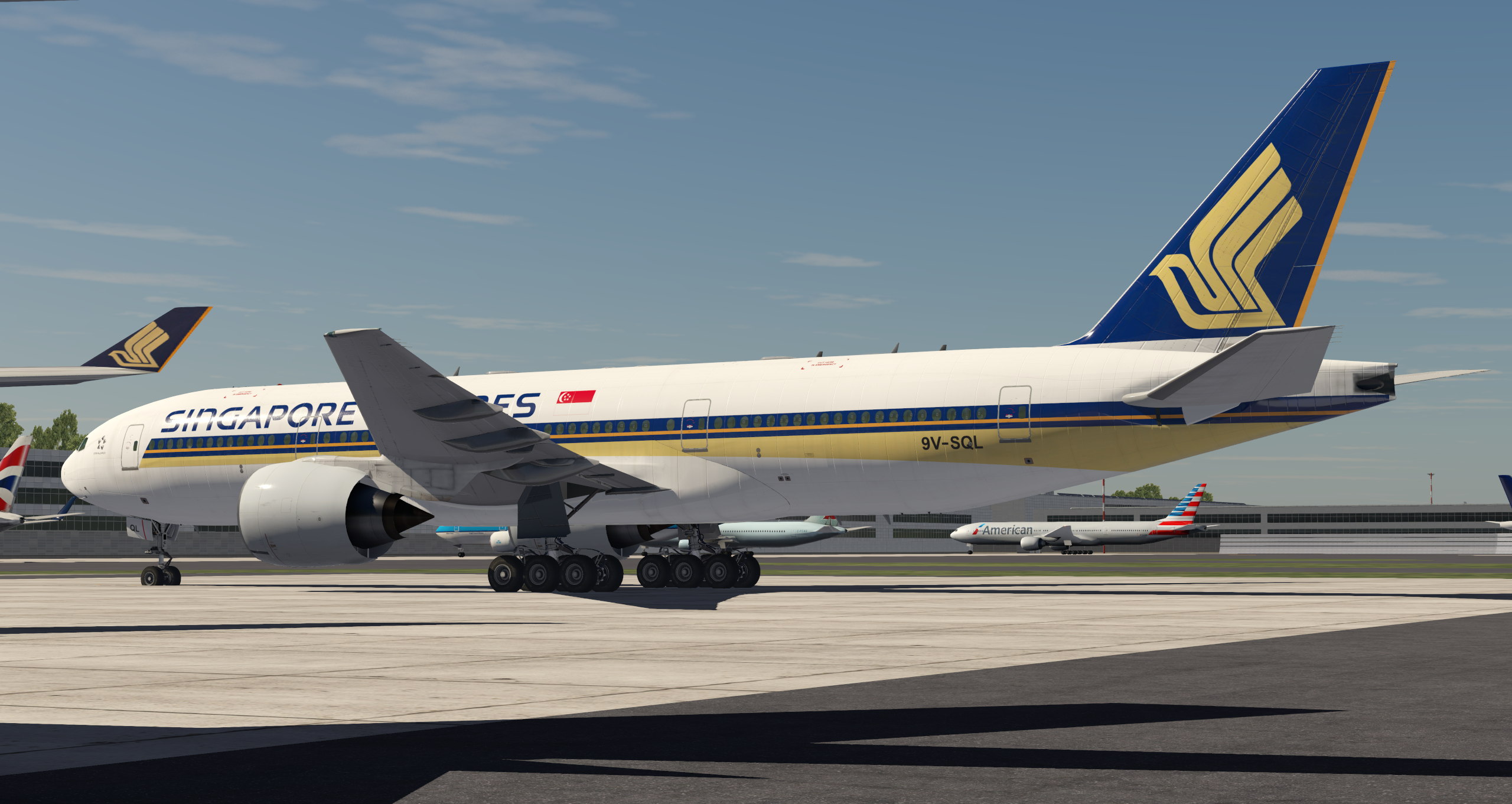 Singapore Airlines Boeing 777-200ER 9V-SQL - FlightFactor - X