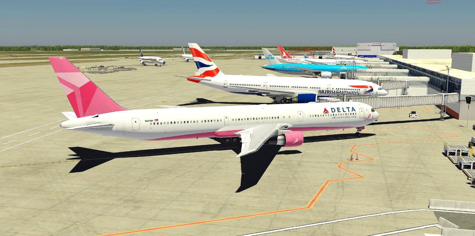 Flight Factor 767-400ER - Delta Air Lines - Breast Cancer Research