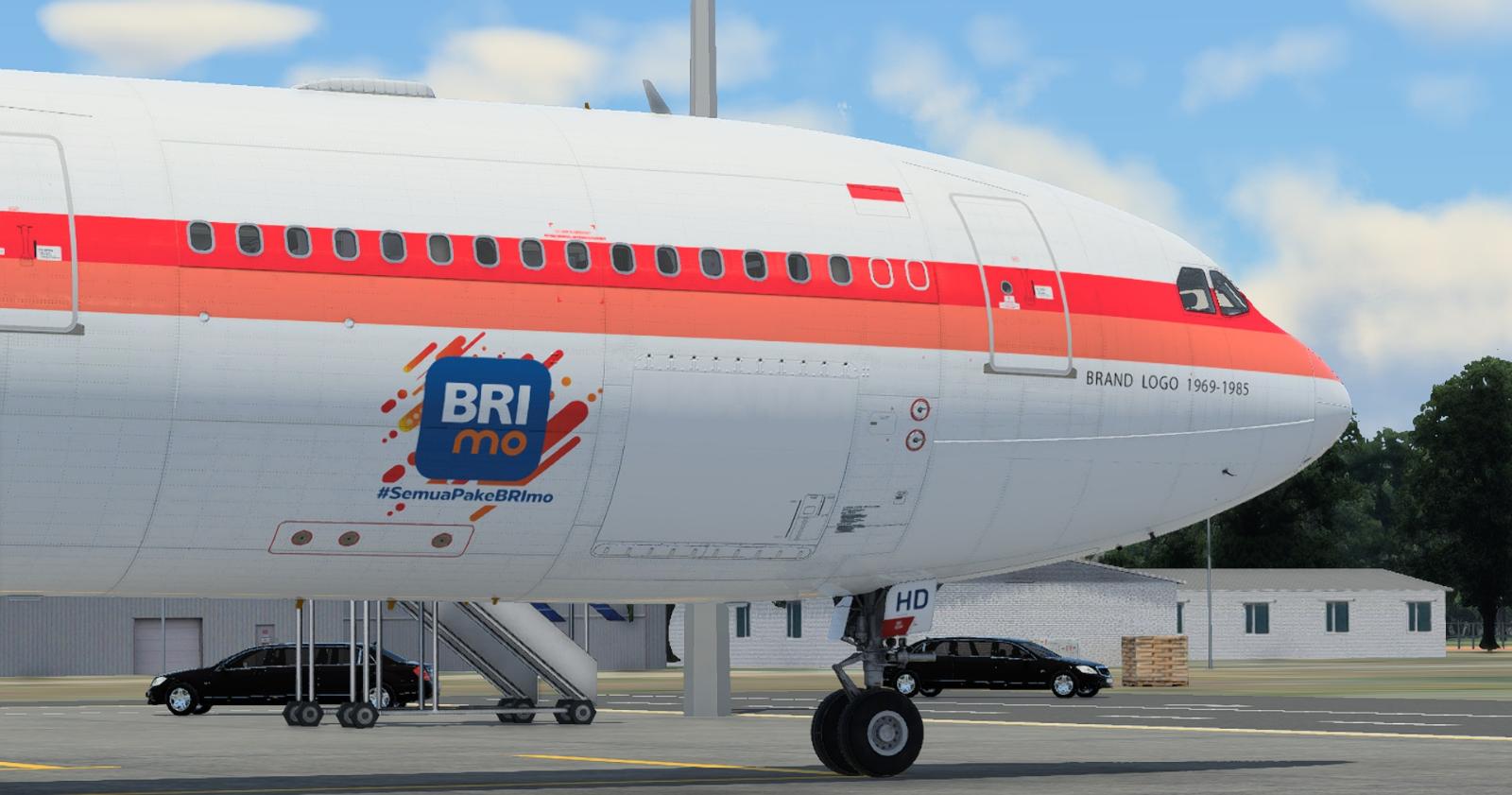 Garuda Indonesia (Retro 1969-1985 c/s) PK-GHD for Default Laminar