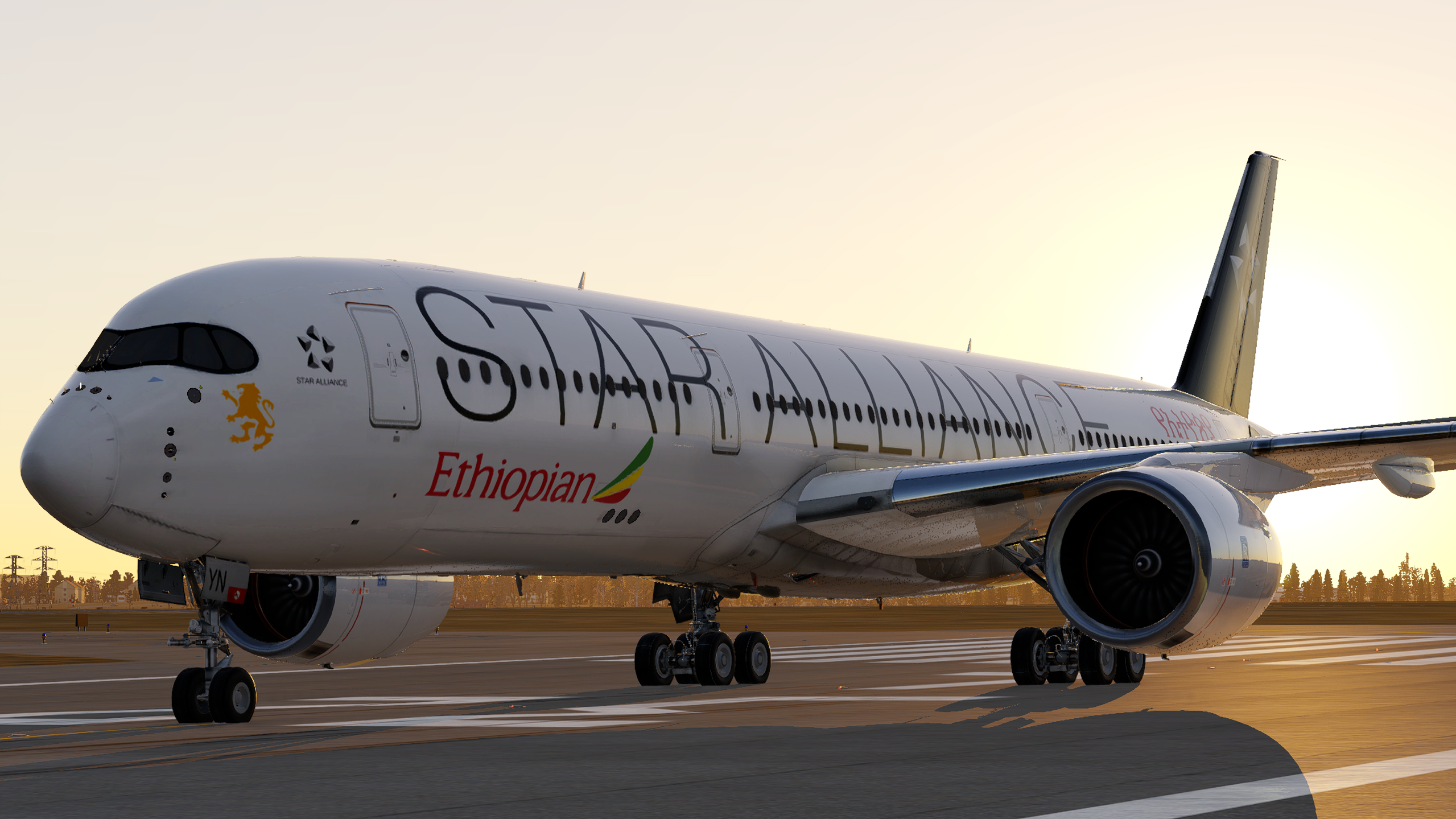 Flightfactor A350-900 Ethiopian Airlines Star Alliance ET-AYN