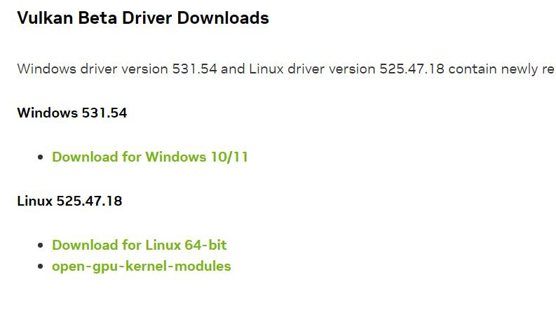 New Vulkan features built into Nvidia 531.46 beta driver - General X ...
