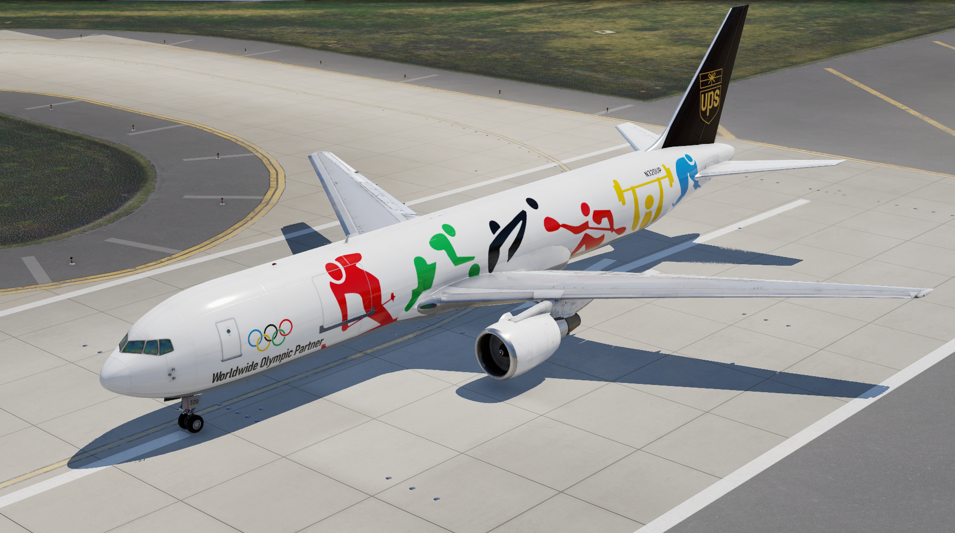 181Z UPS ボーイング 767-300 1/500 スケール オリンピック UPS 'Olympics livery' (N320UP) - FlightFactor - X-Plane.Org Forum