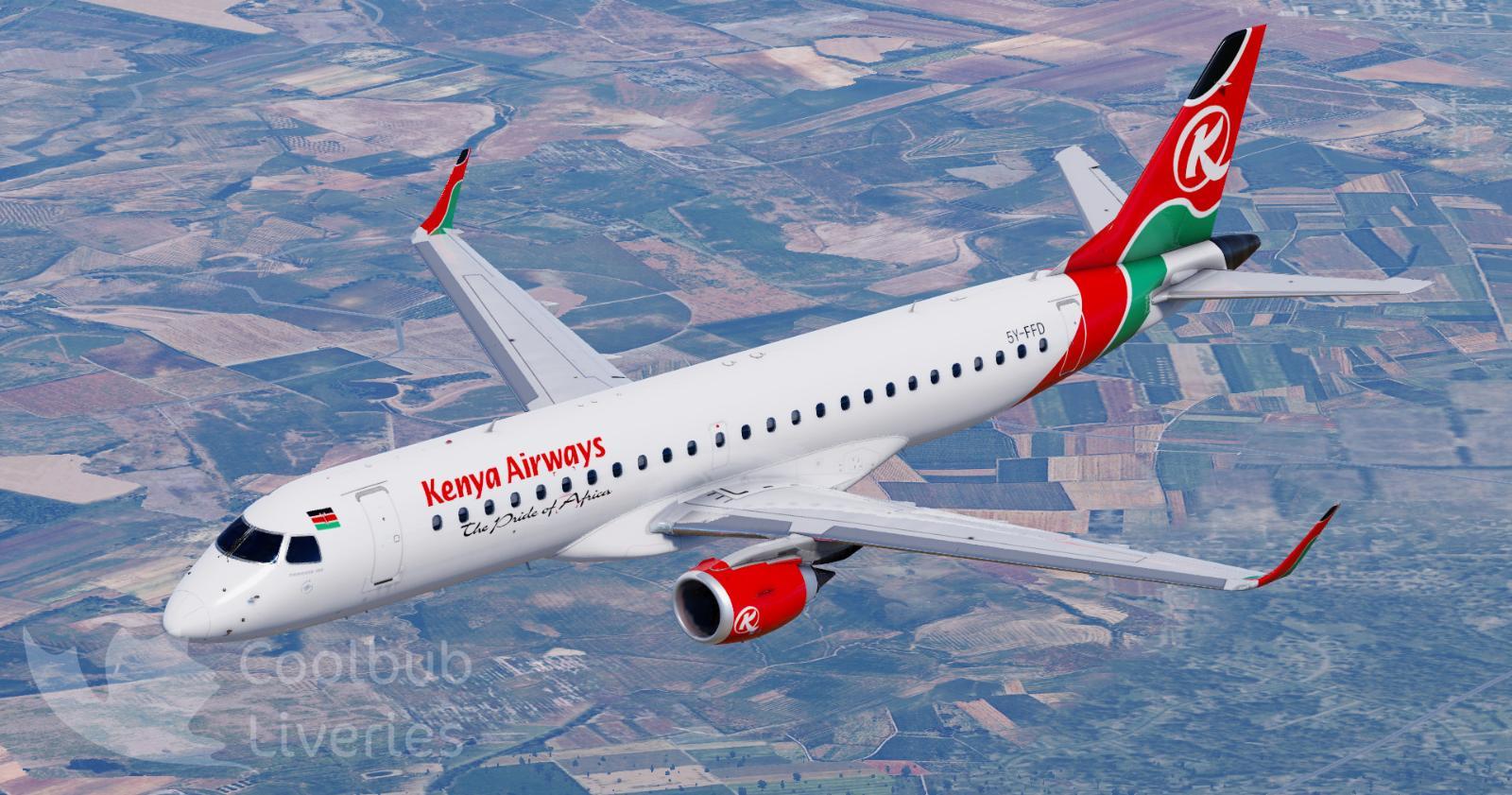 Kenya Airways E-Jets Family by X-Crafts - E-Jets Family by X