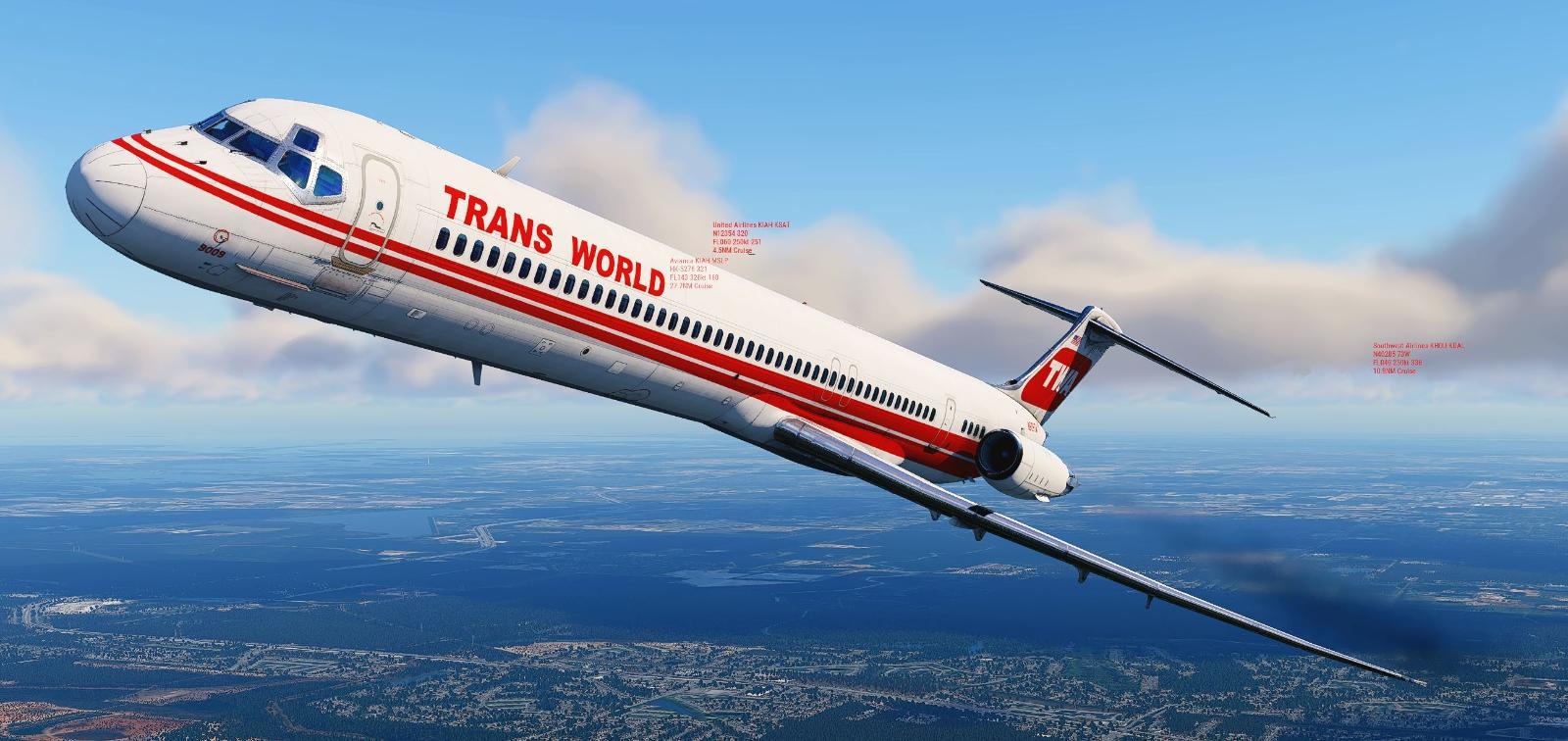 Trans World Airlines (TWA) - Twin Stripe Livery for Rotate MD-80