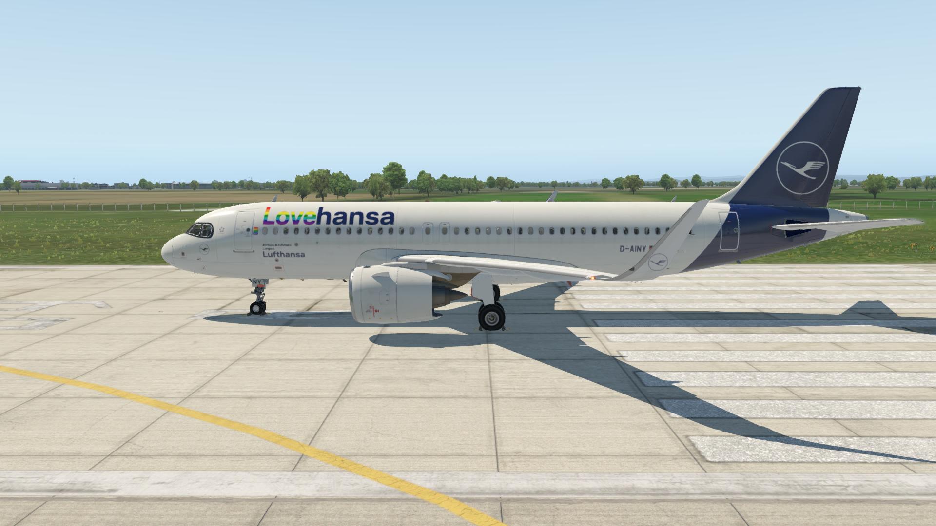 ToLiss A320neo Lufthansa (D-AINY, Lovehansa) - Toliss A320 - X