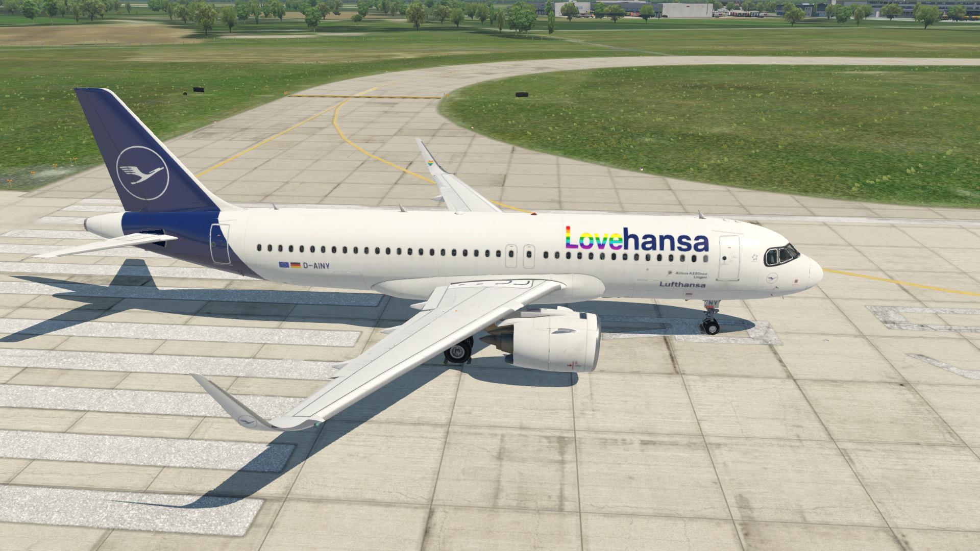 ToLiss A320neo Lufthansa (D-AINY, Lovehansa) - Toliss A320 - X