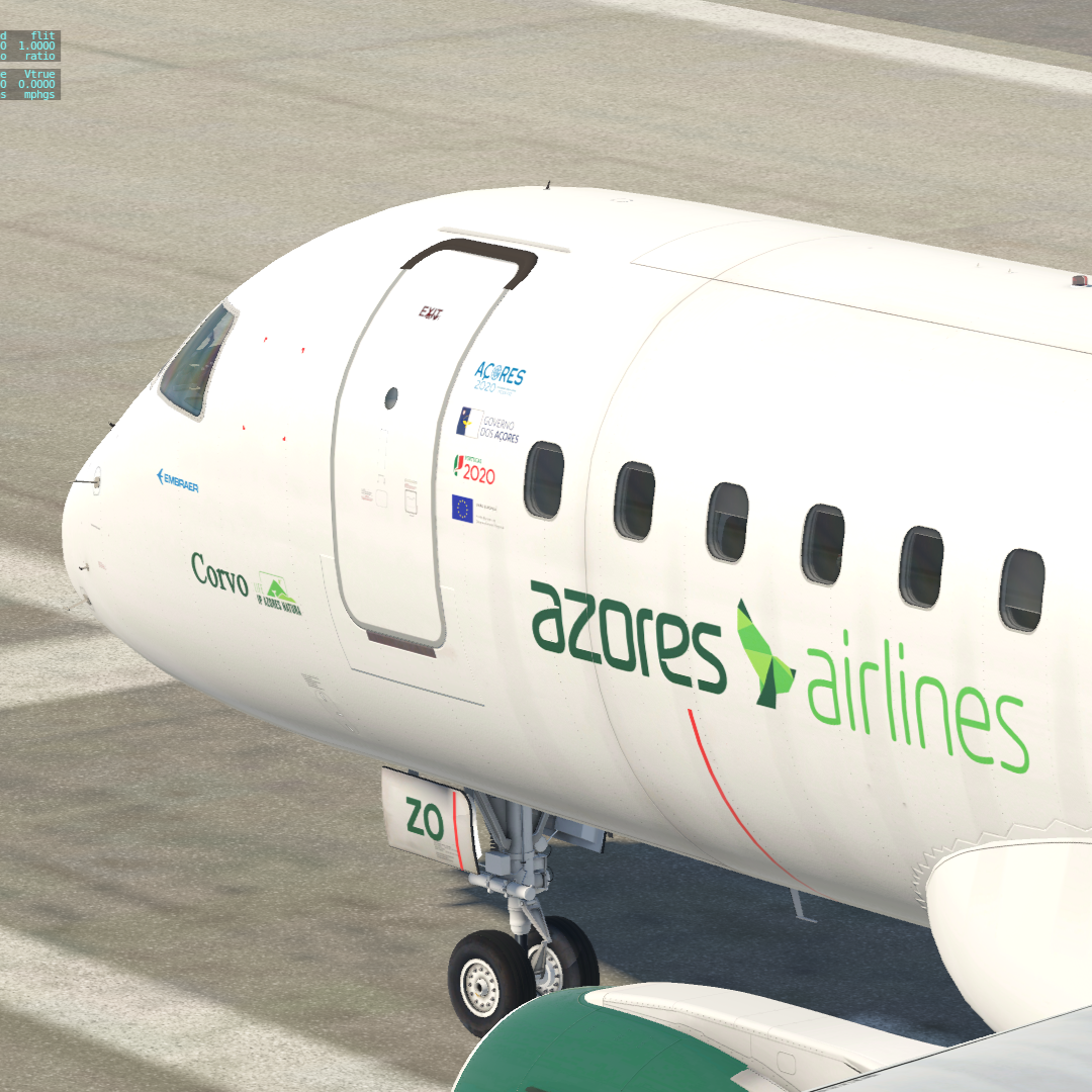 X-Crafts E175 Azores (fictional) Green Whale Tail. - Freeware E175