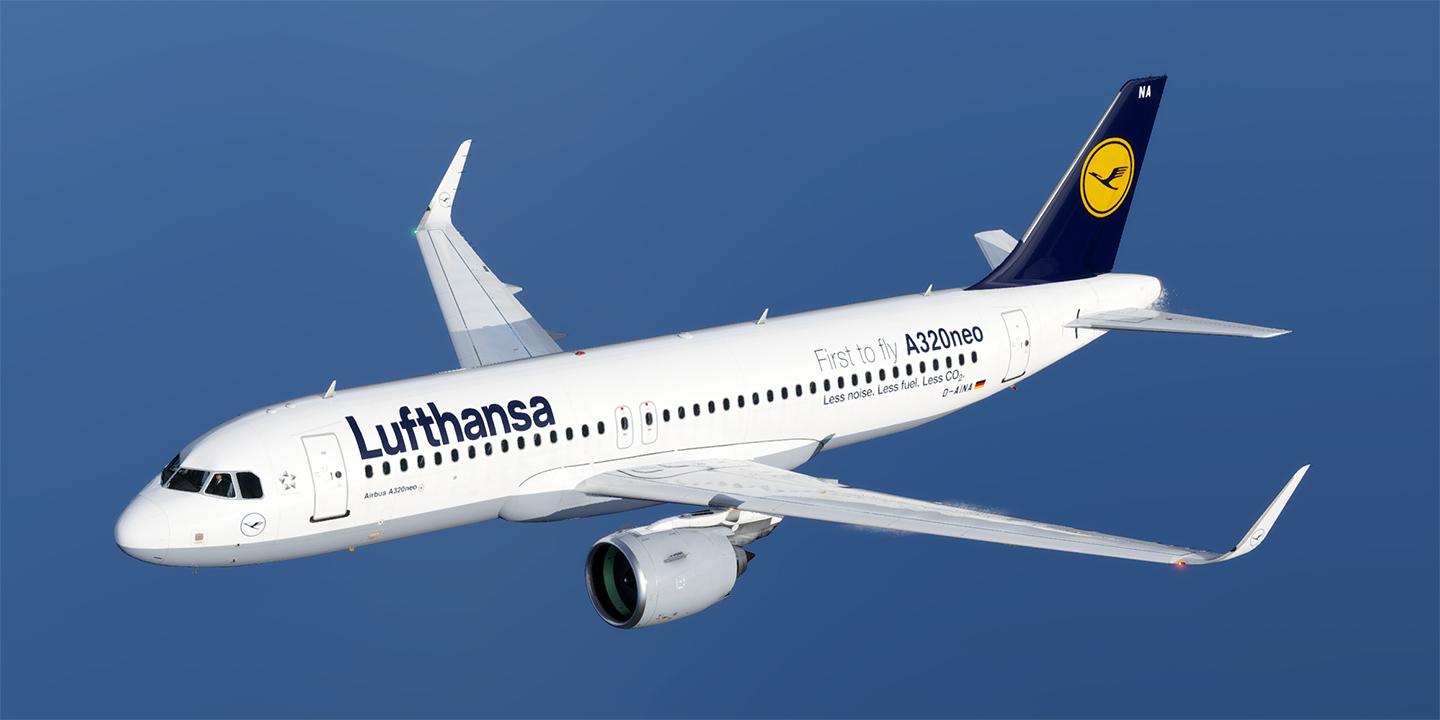 Toliss A320neo Lufthansa First to Fly A320neo (D-AINA) UHD 8K & 4K