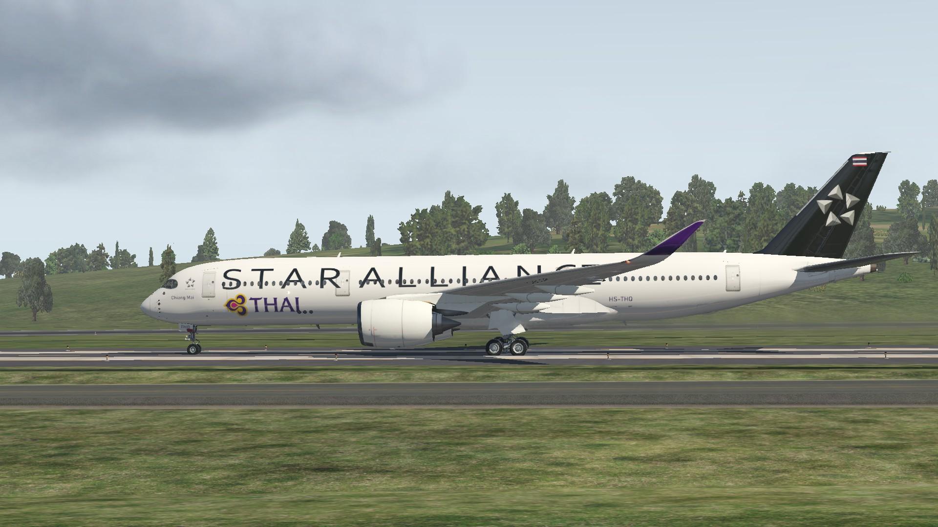 Airbus a350-900 Thai airways Star Alliance HS-THQ - FlightFactor