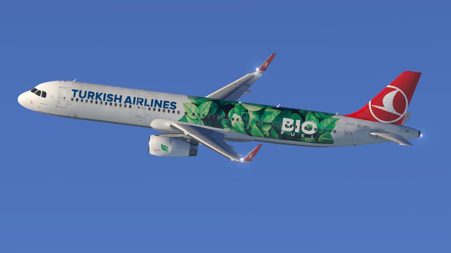 ToLiss A321 Turkish Airlines Bio Fuel special livery TC-JSU