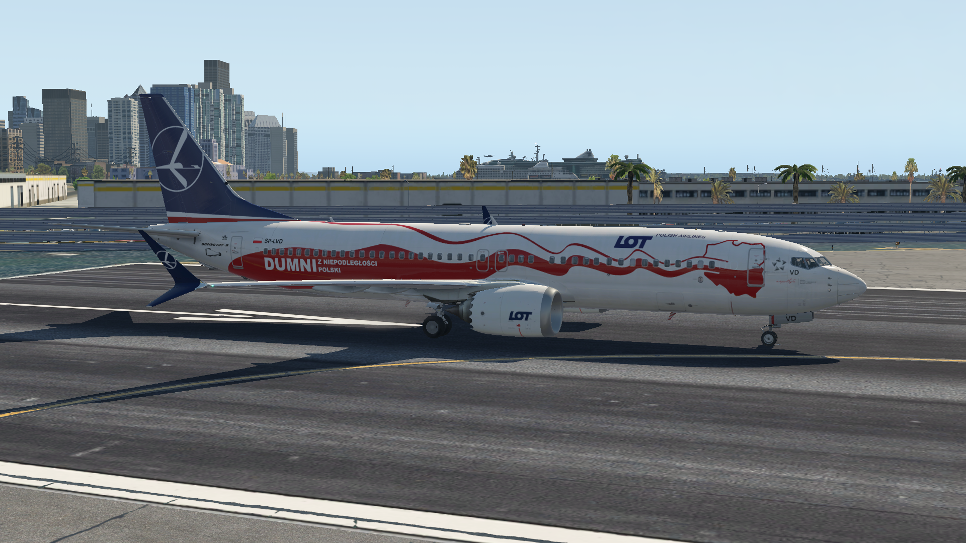 LOT Polish Airlines SP-LVD - Boeing 737-MAX8 - Zibo 737 - X-Plane