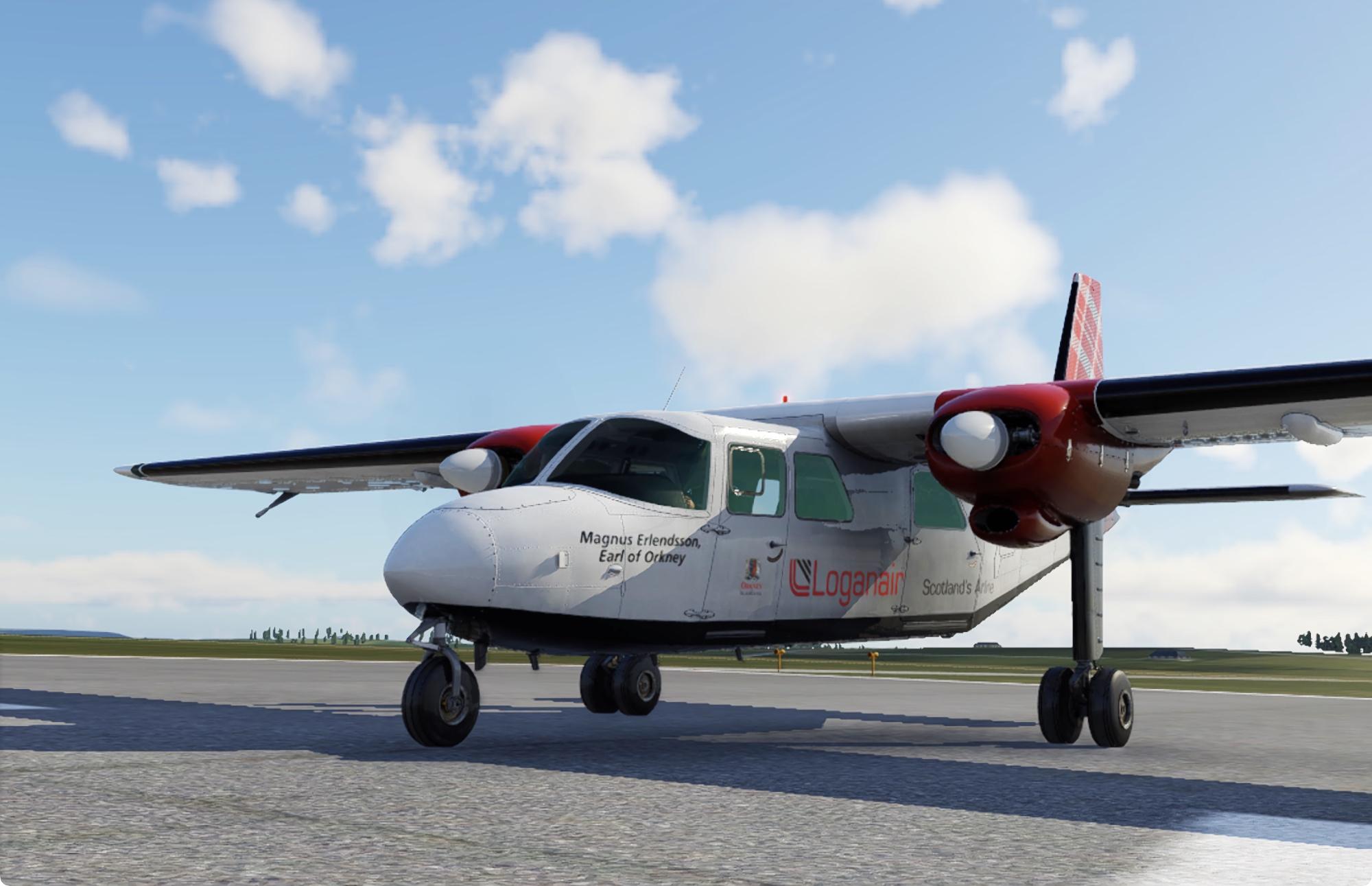 Loganair G-BLVD Livery for Thranda Islander. - BN-2A Islander XP12
