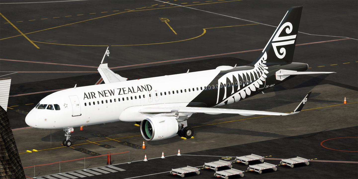 Toliss A320neo Air New Zealand (ZK-NHC) UHD 8K and 4K options