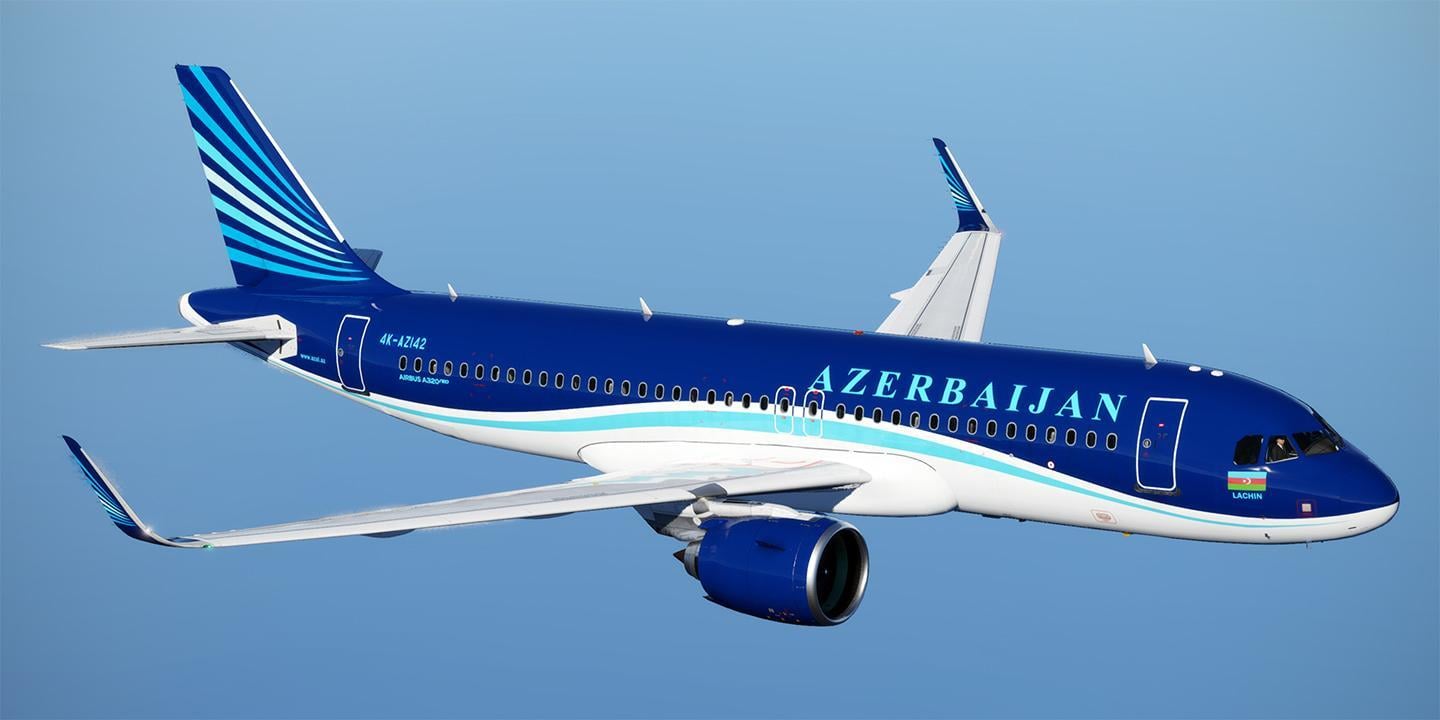 【a320_8390】✨♥ Toliss A320neo Azerbaijan Airlines (4K-AZ142) UHD 8K and 4K