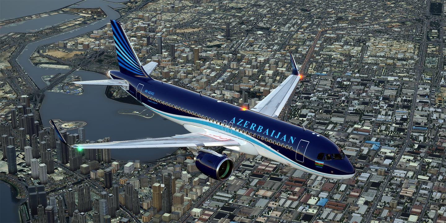 Toliss A320neo Azerbaijan Airlines (4K-AZ142) UHD 8K and 4K