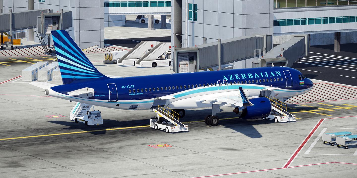 Toliss A320neo Azerbaijan Airlines (4K-AZ142) UHD 8K and 4K