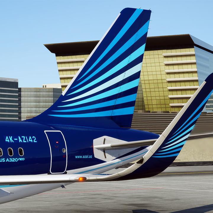 Toliss A320neo Azerbaijan Airlines (4K-AZ142) UHD 8K and 4K